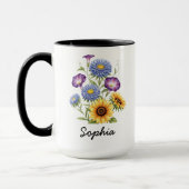 Custom September Birth Flower - Personalized Name Mok (Links)