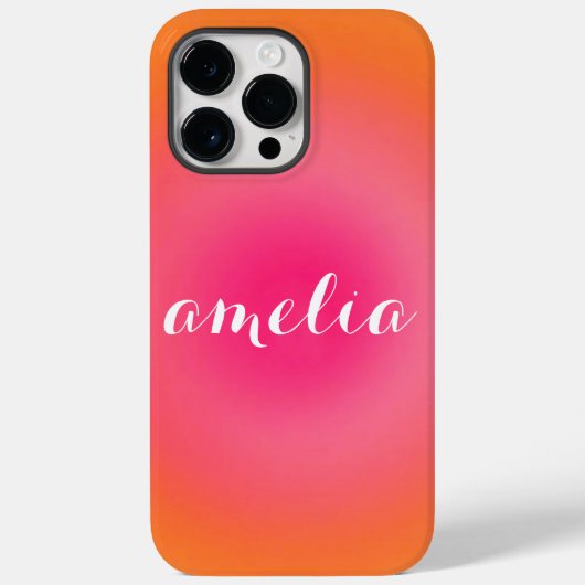 Custom Serif Name Phone Case – Bold Gradient  (Achterkant)
