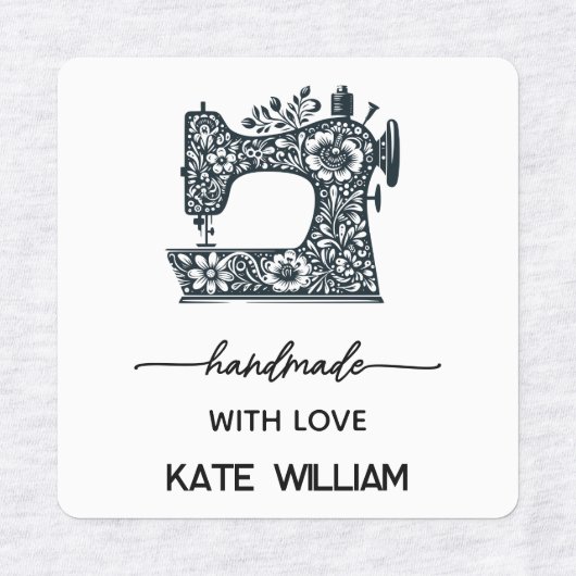 Custom Sewing Iron on label for handmade item (Design 1)