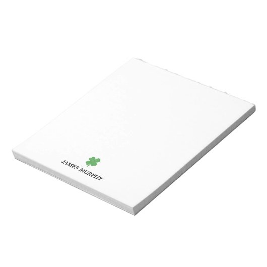 Custom Shamrock St Patricks Day Notitieblok (Linkerzijde)