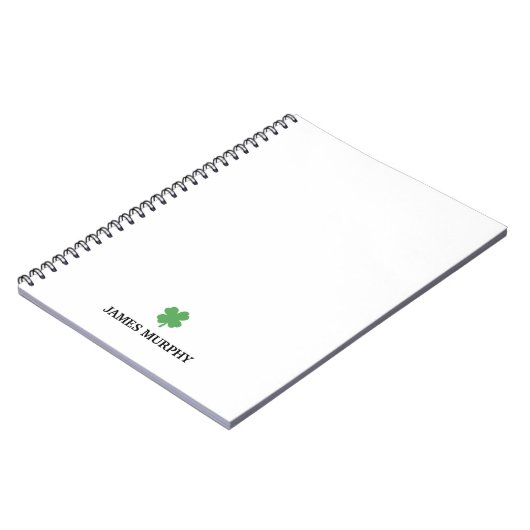 Custom Shamrock St Patricks Day Notitieboek (Linkerzijde)