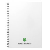 Custom Shamrock St Patricks Day Notitieboek (Voorkant)