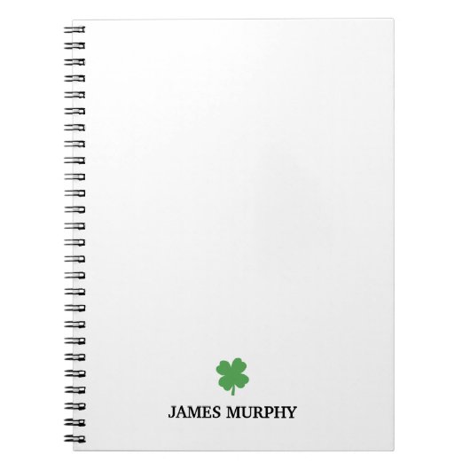 Custom Shamrock St Patricks Day Notitieboek (Voorkant)
