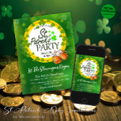 Custom Shamrocks Bier St. Patrick's Day Party Kaart