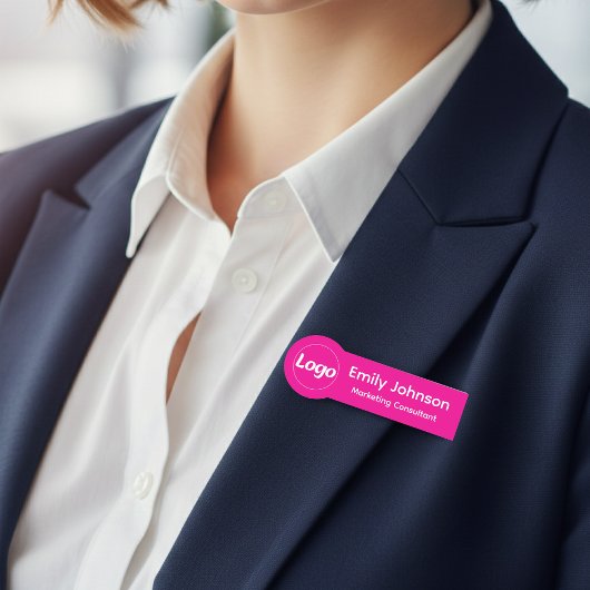 Custom Shaped Employee Pin Name Tag 
