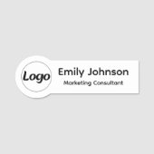 Custom Shaped Employee Pin Name Tag  (Voorkant)