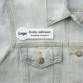 Custom Shaped Employee Pin Name Tag  (In situ)