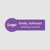 Custom Shaped Employee Pin Name Tag  (Voorkant)