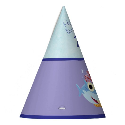 Custom Shark Theme Party Pet Feesthoedjes (Links)