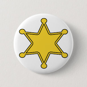 Custom Sheriff Badge - Design Your Ewn Ronde Button 5,7 Cm