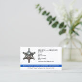Custom Sheriff Police Officer Wetshandhaving Logo Visitekaartje (Staand voorkant)