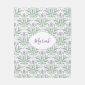 Custom sherpa baby blanket with personalized name. fleece deken (Voorkant)