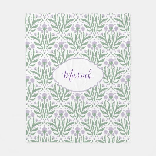 Custom sherpa baby blanket with personalized name. fleece deken (Voorkant)