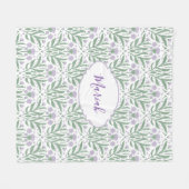 Custom sherpa baby blanket with personalized name. fleece deken (Voorkant (Horizontaal))