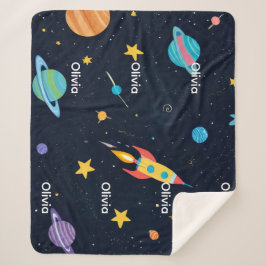 Custom Sherpa Blanket – Add Your Name Deken