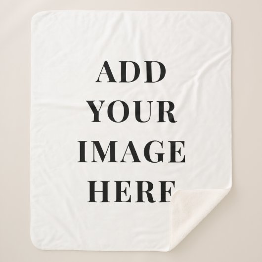 Custom Sherpa Blanket Add Your Photo Optional Text Deken (Voorkant)