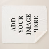 Custom Sherpa Blanket Add Your Photo Optional Text Deken (Voorkant (horizontaal))