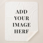 Custom Sherpa Blanket Add Your Photo Optional Text Sherpa Deken (Voorkant)