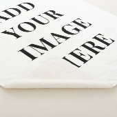 Custom Sherpa Blanket Add Your Photo Optional Text Sherpa Deken (3/4)