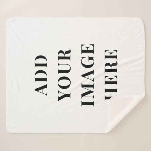 Custom Sherpa Blanket Add Your Photo Optional Text Sherpa Deken (Voorkant (horizontaal))