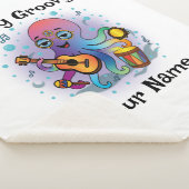 Custom Sherpa Blanket | Retro Octopus Name & Text Deken (3/4)