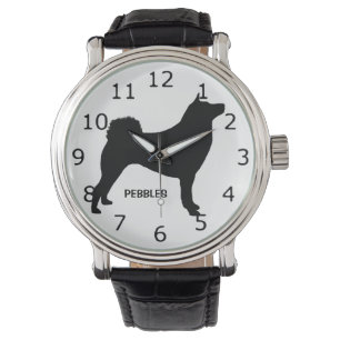 CUSTOM Shiba Inu Dog Silhouette Horloge