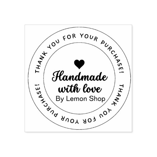 Custom Shop Handgemaakt Met Liefde Rubberstempel (Afrduk)