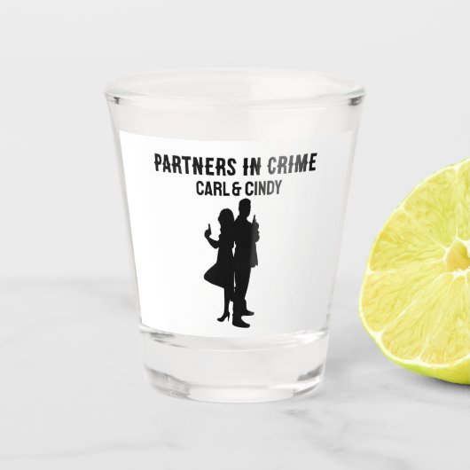 CUSTOM SHOT BRIL PARTNERS IN CRIMINALITEIT GRAPPIG GLAS (Voorkant)