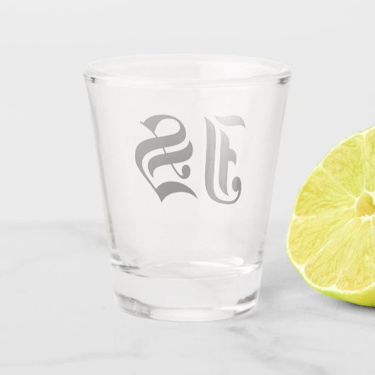 Custom Shot Glass met Initialen gepersonaliseerde Shot Glas (Achterkant)