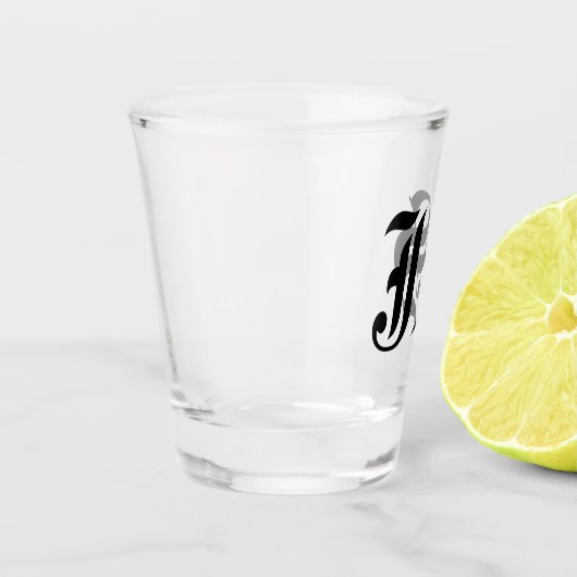 Custom Shot Glass met Initialen gepersonaliseerde Shot Glas (Links)