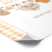 Custom Sign Herfst in Liefde Rustiek Baby shower Poster (Hoek)