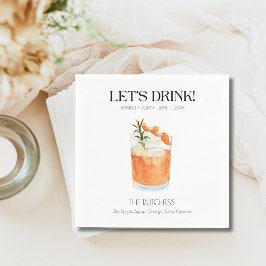 Custom Signature Cocktail Wedding Napkins Servet