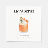 Custom Signature Cocktail Wedding Napkins  Servet (Voorkant)