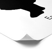 CUSTOM Silhouet, Moederdag Gift, Kind Silhouett Poster (Hoek)