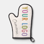 Custom Siliconen Oven Mitt met Bedrijf Logo & Naam Ovenwant (Voorkant)