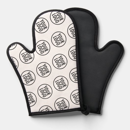Custom Siliconen Oven Mitt met Logo Herhalingspatr Ovenwant (Voorkant / Achterkant)