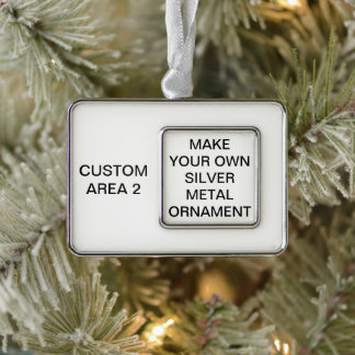 Custom Silver Color Metal Christmas Tree Ornament