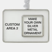 Custom Silver Color Metal Christmas Tree Ornament (Voorkant)