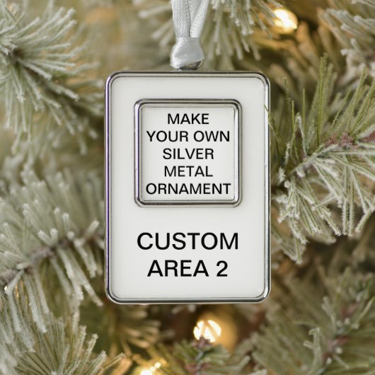 Custom Silver Color Metal Christmas Tree Ornament (Boom)