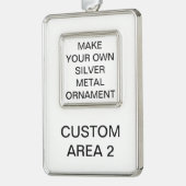 Custom Silver Color Metal Christmas Tree Ornament (Links)