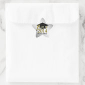 Custom Silver & Gold Star Klasse van 2014 Sticker (Tas)