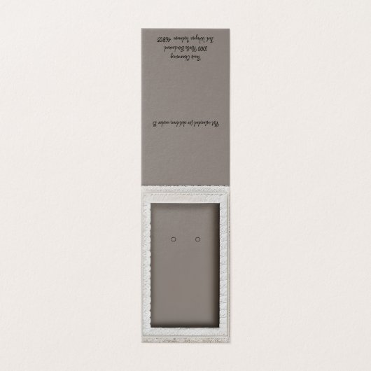 Custom Silver Lijst Lace Self-Stand Oorbel Kaarten (Buitenkant ongevouwen)