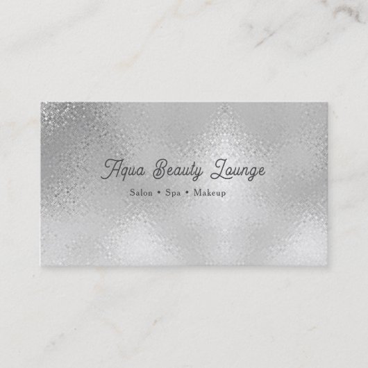 Custom Silver Salon | Beauty Spa Visitekaartje (Voorkant)