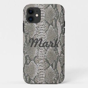 Custom Silver Snake Skin iPhone 5 Hoesje