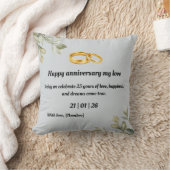 Custom Silver Wedding Anniversary Throw Pillow | E Kussen (Deken)