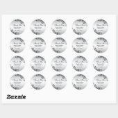 Custom Silver Wedding Jubileum dank u Ronde Sticker (Vel)