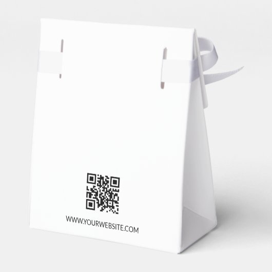 Custom Simple Business logo Dank u QR code web Bedankdoosjes (Achterkant)