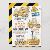 Custom Simple Construction Crew Birthday Celebrate Kaart (Voorkant / Achterkant)