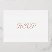 Custom Simple Elegant Party Event RSVP Roos Gold Folie Uitnodiging (Voorkant)