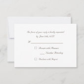 Custom Simple Elegant Party RSVP Invitation Kaart (Voorkant)